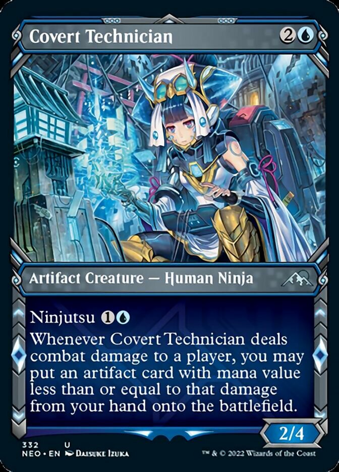 Covert Technician (Showcase Ninja) [Kamigawa: Neon Dynasty] | Gamer Loot