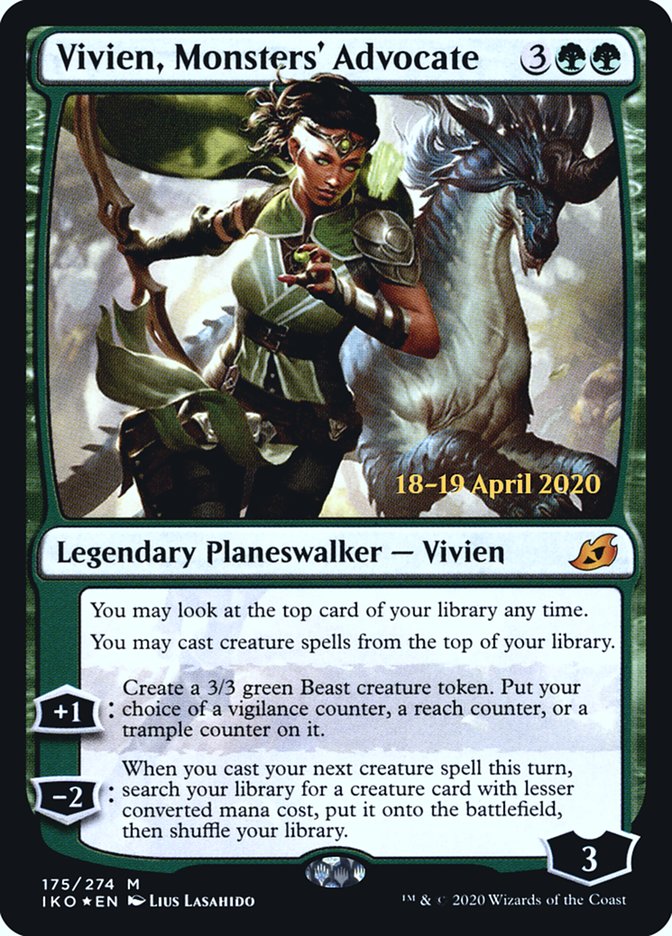 Vivien, Monsters' Advocate  [Ikoria: Lair of Behemoths Prerelease Promos] | Gamer Loot