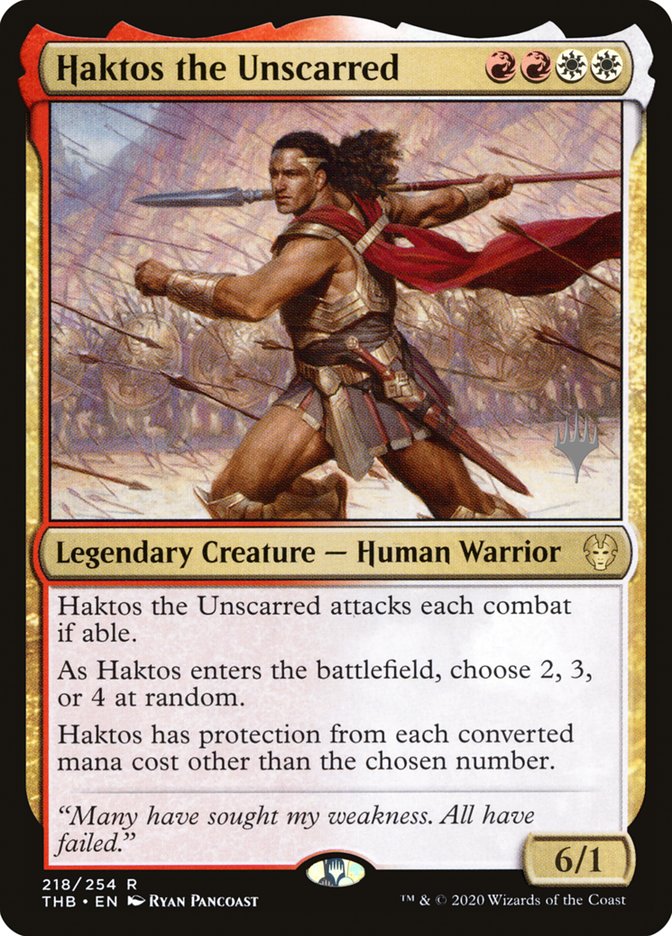 Haktos the Unscarred (Promo Pack) [Theros Beyond Death Promos] | Gamer Loot