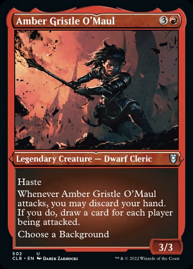 Amber Gristle O'Maul (Foil Etched) [Commander Legends: Battle for Baldur's Gate] | Gamer Loot