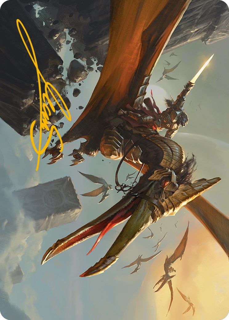 Skyhunter Strike Force Art Card (Gold-Stamped Signature) [Phyrexia: All Will Be One Art Series] | Gamer Loot