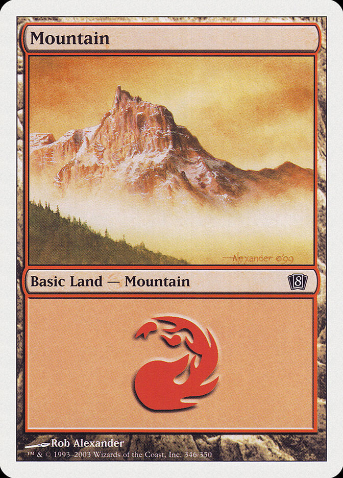 Mountain (346) [Eighth Edition] | Gamer Loot