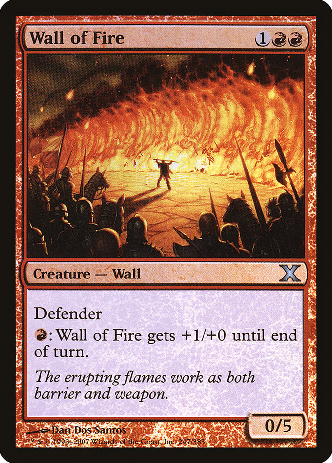 Wall of Fire (Premium Foil) [Tenth Edition] | Gamer Loot