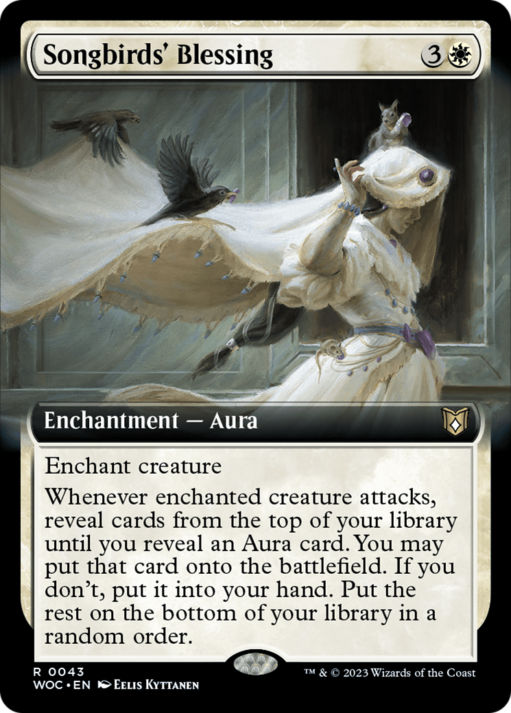 Songbirds' Blessing (Extended Art) [Wilds of Eldraine Commander] | Gamer Loot