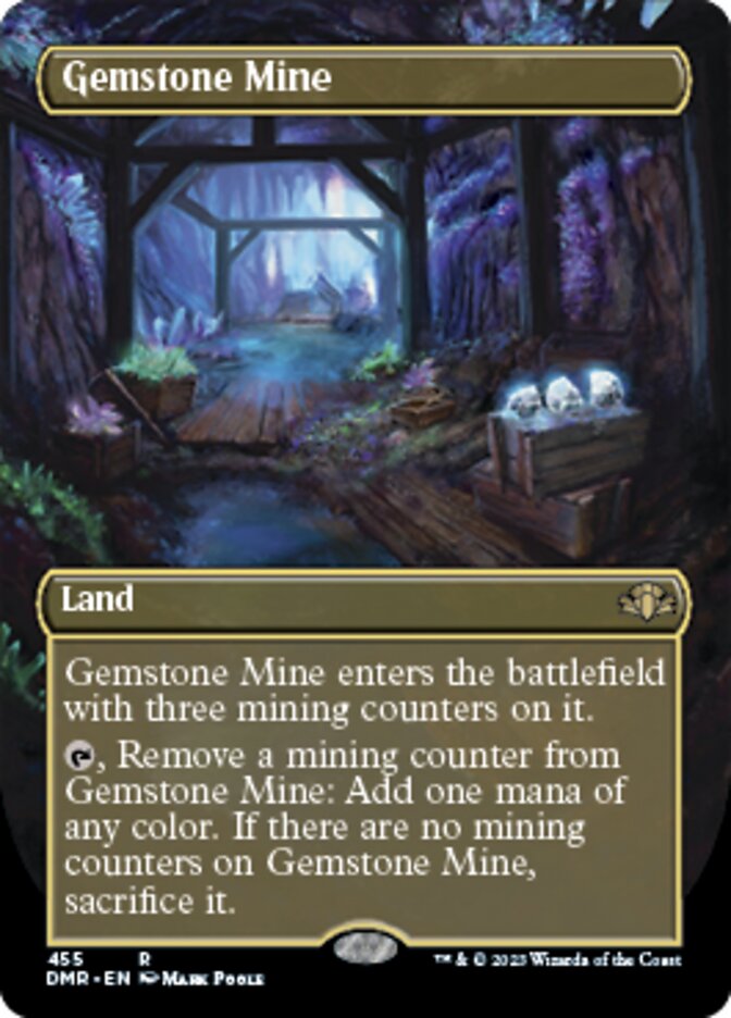 Gemstone Mine (Borderless Alternate Art) [Dominaria Remastered] | Gamer Loot