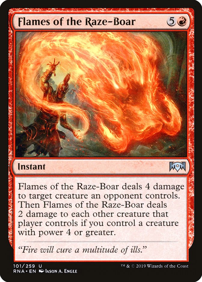 Flames of the Raze-Boar [Ravnica Allegiance] | Gamer Loot