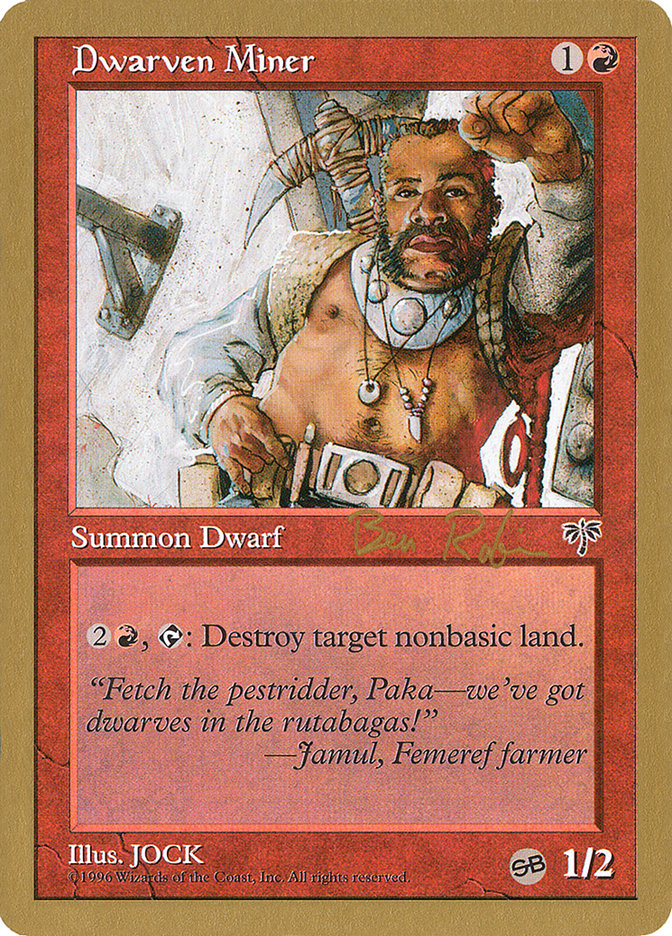 Dwarven Miner (Ben Rubin) (SB) [World Championship Decks 1998] | Gamer Loot