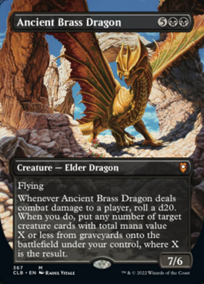 Ancient Brass Dragon (Borderless Alternate Art) [Commander Legends: Battle for Baldur's Gate] | Gamer Loot