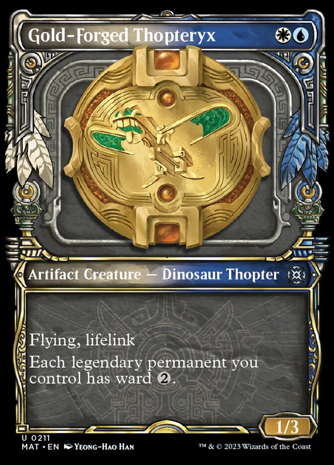 Gold-Forged Thopteryx (Showcase Halo Foil) [March of the Machine: The Aftermath] | Gamer Loot