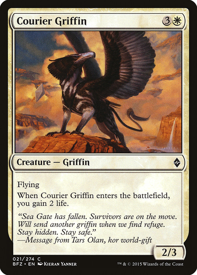 Courier Griffin [Battle for Zendikar] | Gamer Loot