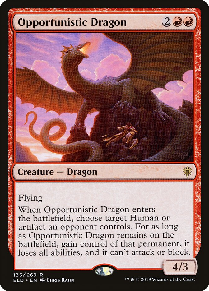 Opportunistic Dragon [Throne of Eldraine] | Gamer Loot