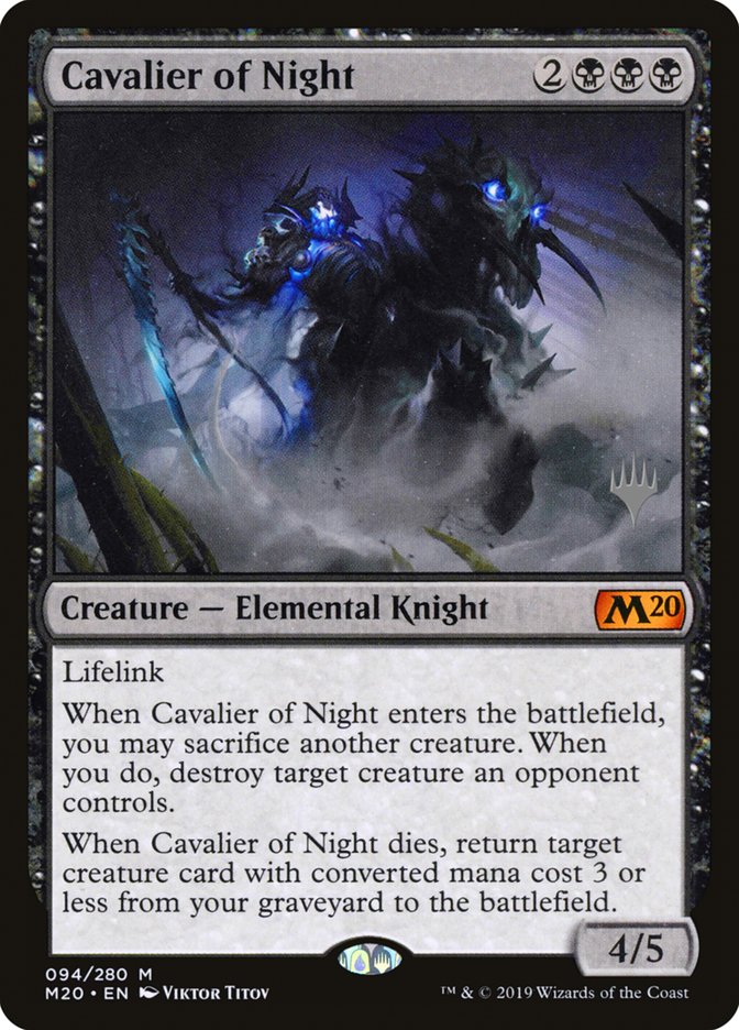 Cavalier of Night (Promo Pack) [Core Set 2020 Promos] | Gamer Loot