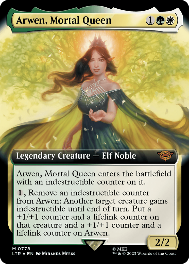 Arwen, Mortal Queen (Extended Art) (Surge Foil) [The Lord of the Rings: Tales of Middle-Earth] | Gamer Loot