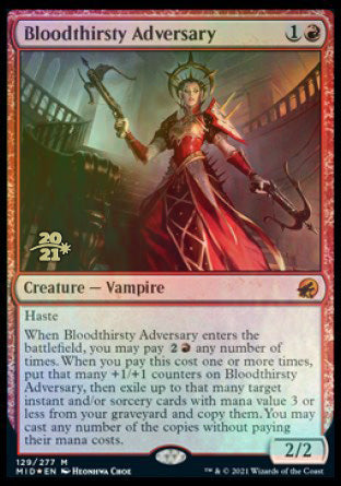 Bloodthirsty Adversary [Innistrad: Midnight Hunt Prerelease Promos] | Gamer Loot