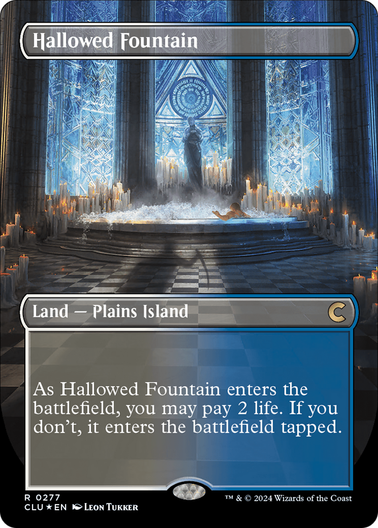 Hallowed Fountain (Borderless) [Ravnica: Clue Edition] | Gamer Loot