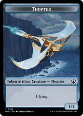 Thopter // Gold Double-Sided Token [March of the Machine Commander Tokens] | Gamer Loot