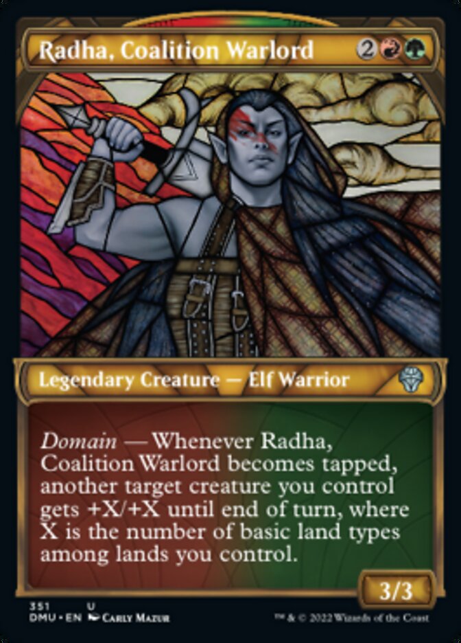 Radha, Coalition Warlord (Showcase Textured) [Dominaria United] | Gamer Loot