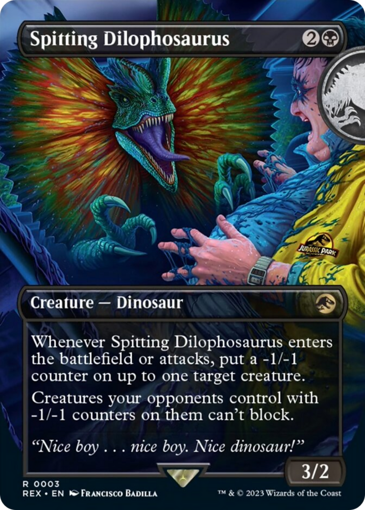 Spitting Dilophosaurus (Borderless) [Jurassic World Collection] | Gamer Loot