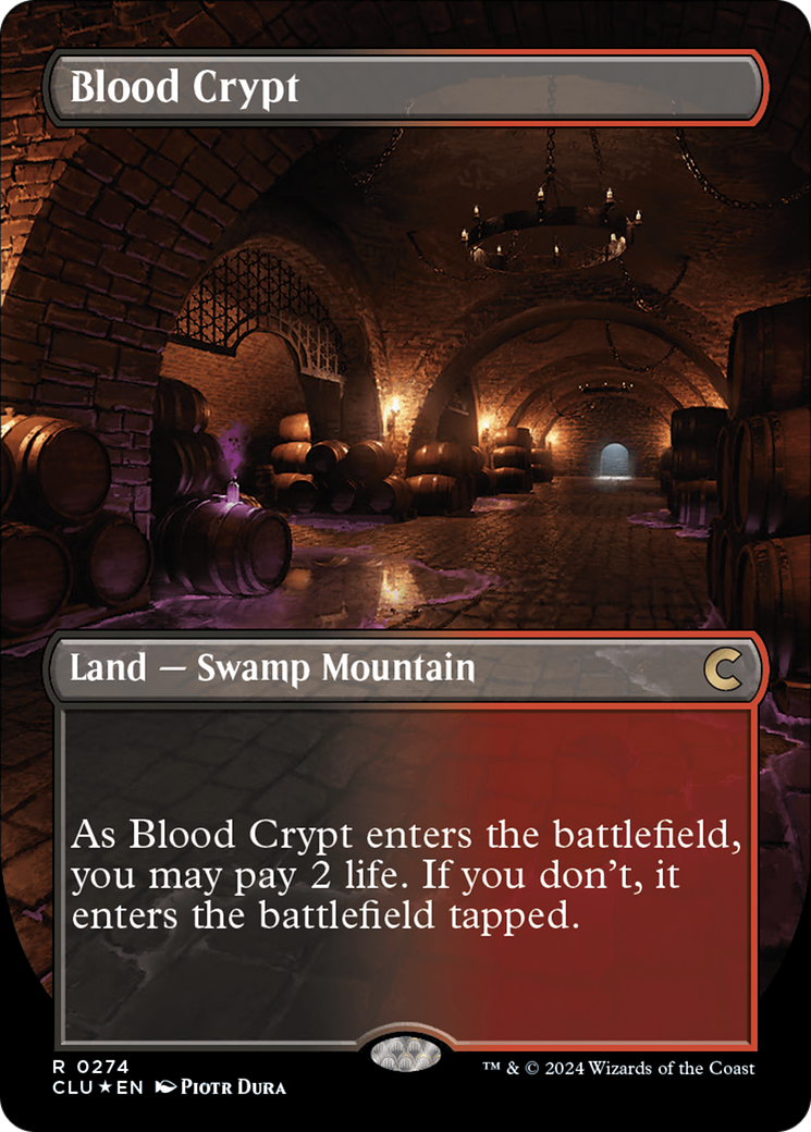 Blood Crypt (Borderless) [Ravnica: Clue Edition] | Gamer Loot