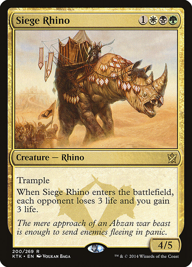 Siege Rhino [Khans of Tarkir] | Gamer Loot
