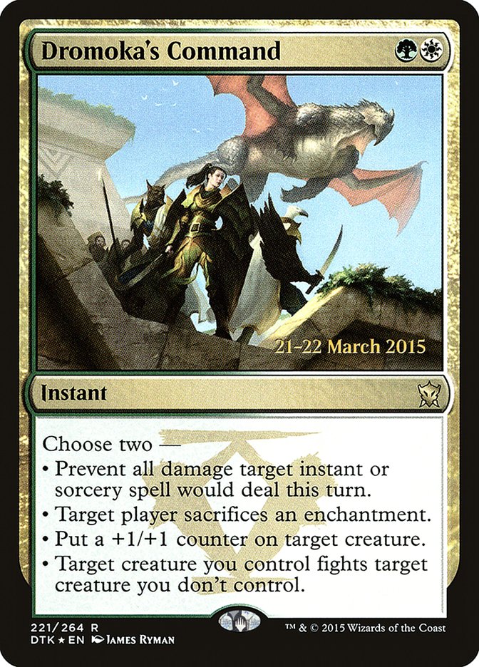 Dromoka's Command  [Dragons of Tarkir Prerelease Promos] | Gamer Loot