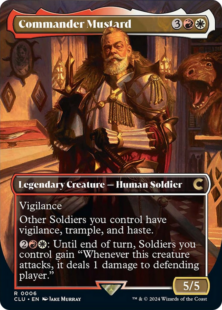 Commander Mustard (Borderless) [Ravnica: Clue Edition] | Gamer Loot