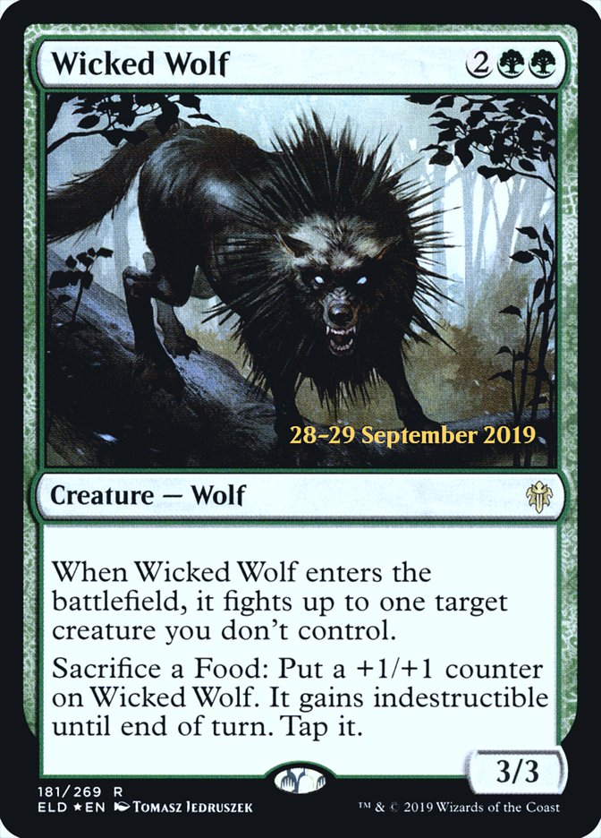 Wicked Wolf  [Throne of Eldraine Prerelease Promos] | Gamer Loot