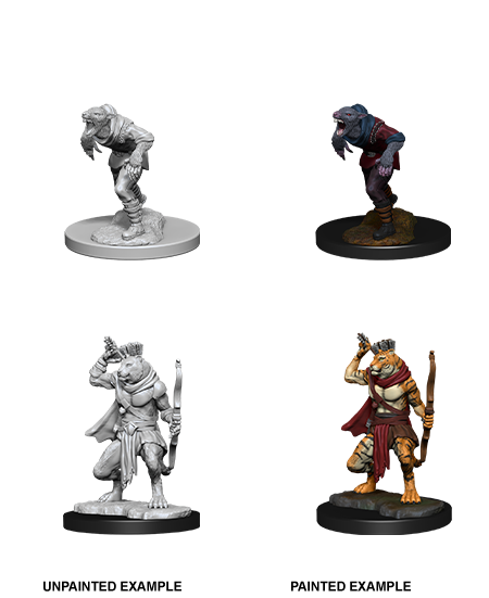 D&D Nolzur's Marvelous Miniatures: Wererat & Weretiger | Gamer Loot