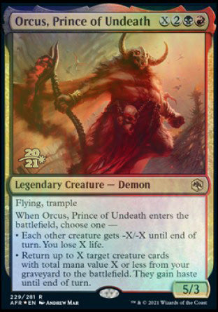 Orcus, Prince of Undeath [Dungeons & Dragons: Adventures in the Forgotten Realms Prerelease Promos] | Gamer Loot