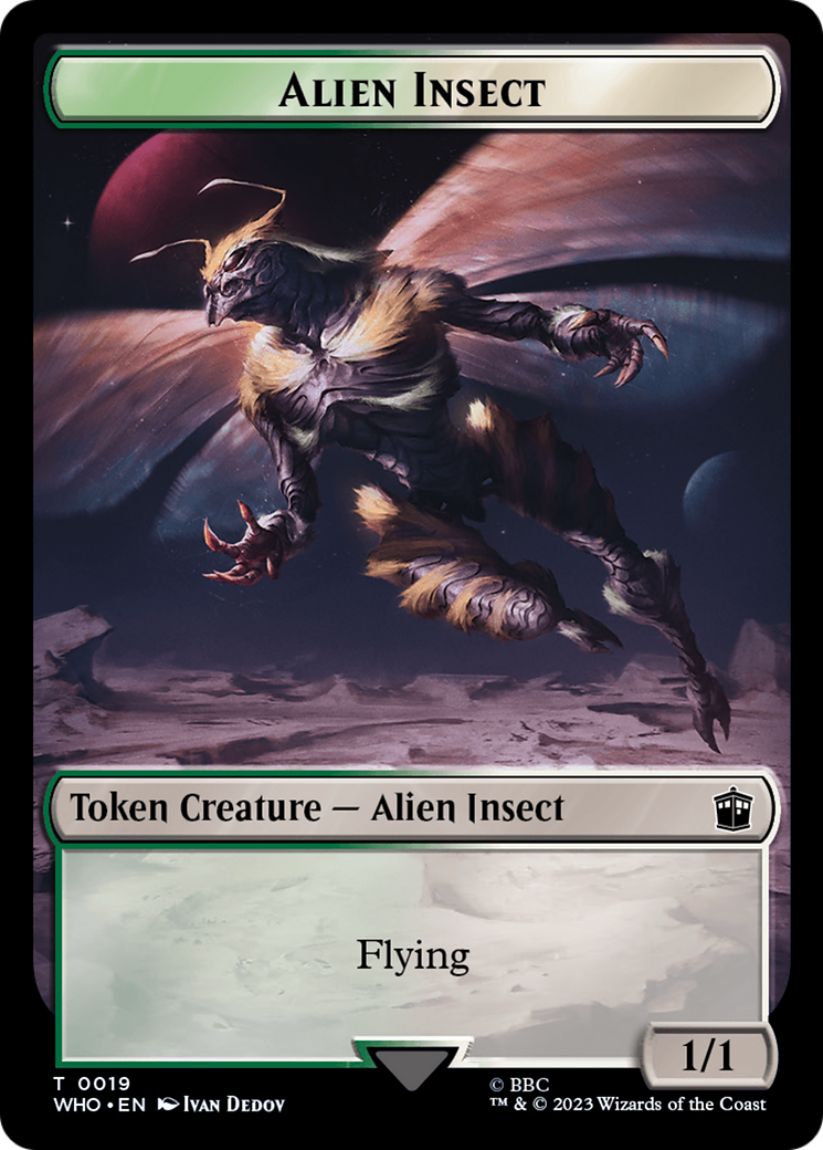 Alien Salamander // Alien Insect Double-Sided Token [Doctor Who Tokens] | Gamer Loot