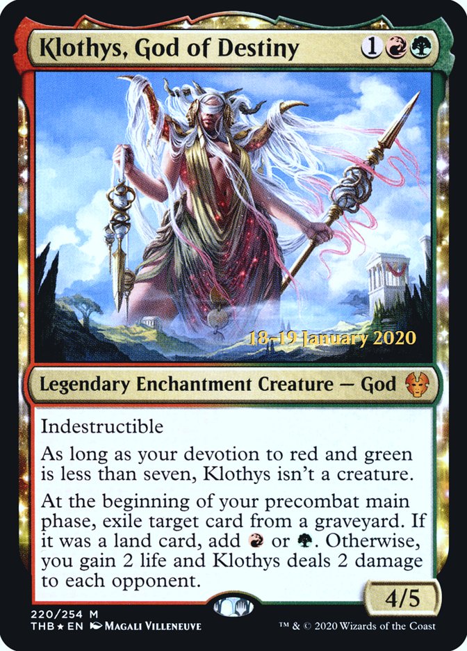 Klothys, God of Destiny [Theros Beyond Death Prerelease Promos] | Gamer Loot