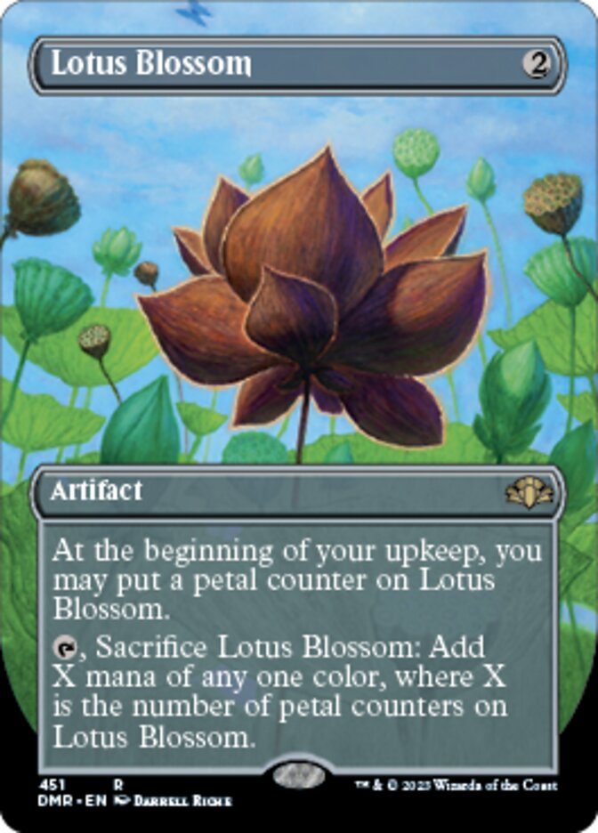 Lotus Blossom (Borderless Alternate Art) [Dominaria Remastered] | Gamer Loot