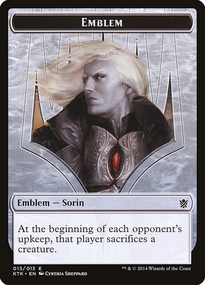 Sorin, Solemn Visitor Emblem [Khans of Tarkir Tokens] | Gamer Loot