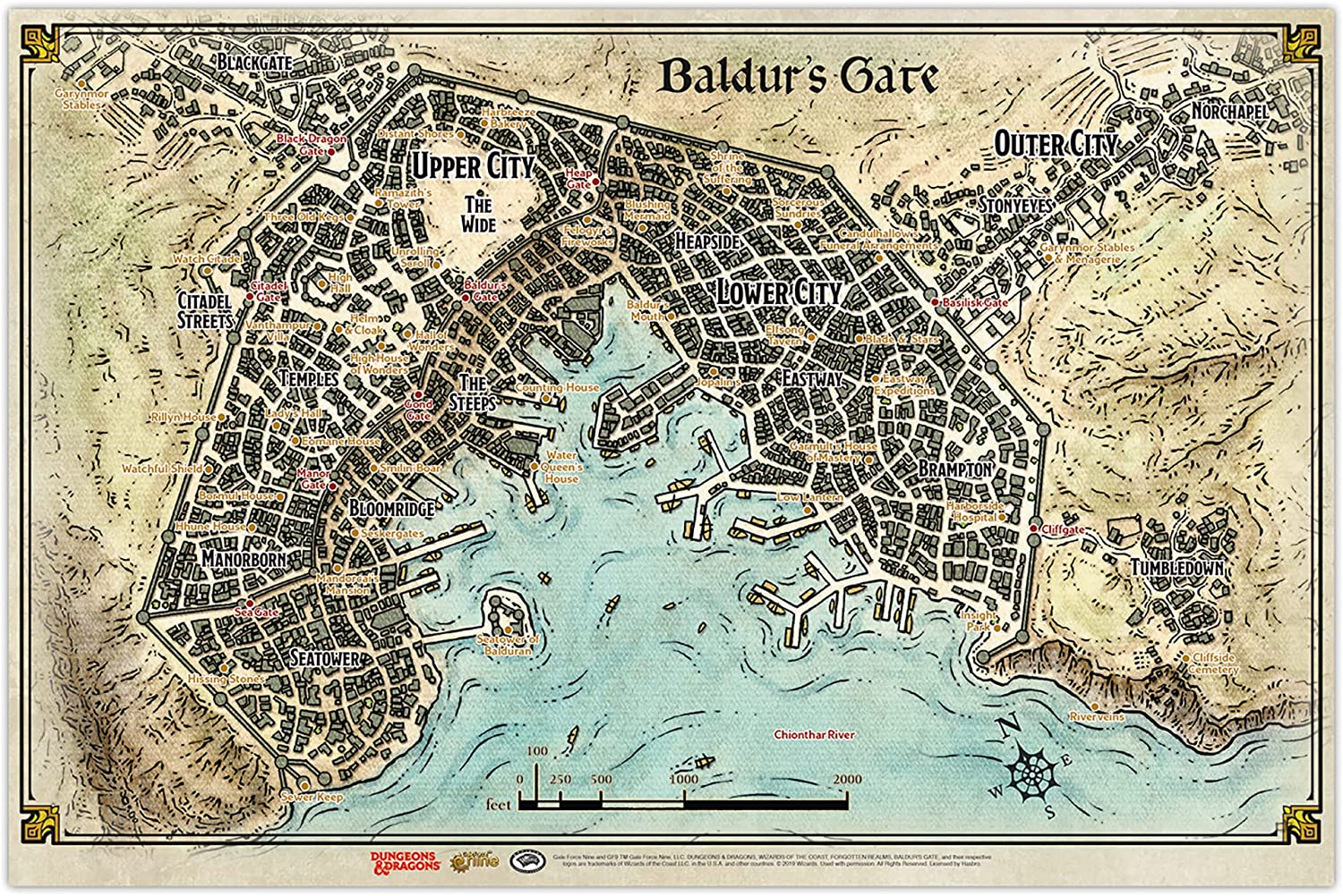 Dungeons and Dragons RPG: Baldur's Gate - Map | Gamer Loot
