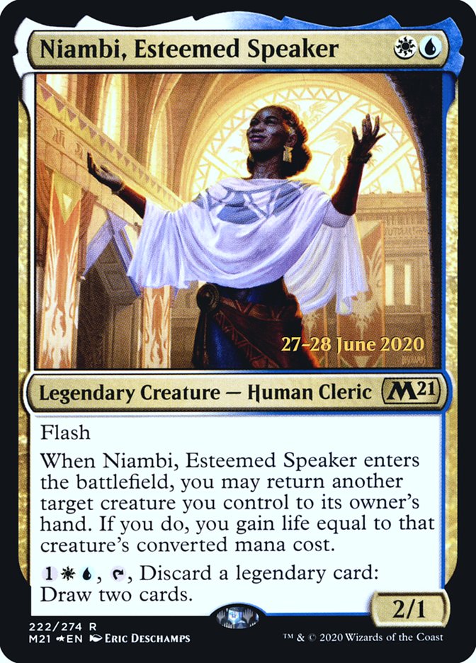 Niambi, Esteemed Speaker  [Core Set 2021 Prerelease Promos] | Gamer Loot