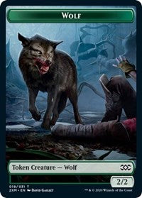 Wolf // Wurm (030) Double-sided Token [Double Masters Tokens] | Gamer Loot