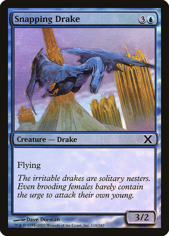 Snapping Drake (Premium Foil) [Tenth Edition] | Gamer Loot