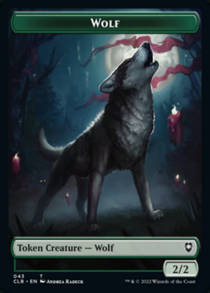 Wolf // Insect Double-sided Token [Commander Legends: Battle for Baldur's Gate Tokens] | Gamer Loot