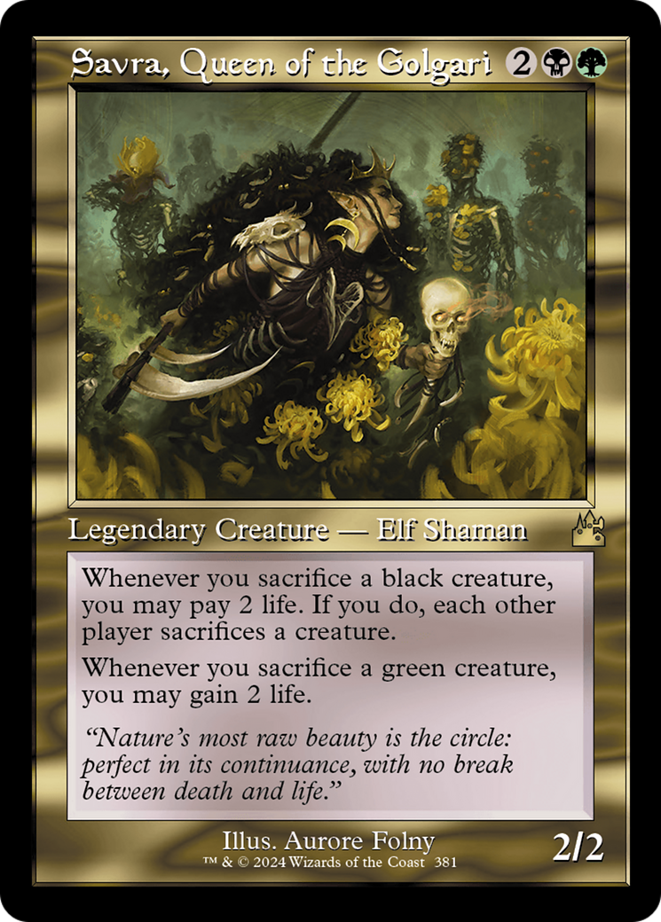 Savra, Queen of the Golgari (Retro Frame) [Ravnica Remastered] | Gamer Loot