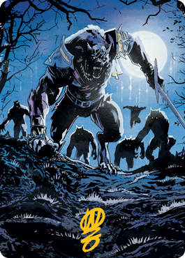 Tovolar, the Midnight Scourge 2 Art Card (Gold-Stamped Signature) [Innistrad: Midnight Hunt Art Series] | Gamer Loot