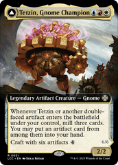 Tetzin, Gnome Champion // The Golden-Gear Colossus (Extended Art) [The Lost Caverns of Ixalan Commander] | Gamer Loot