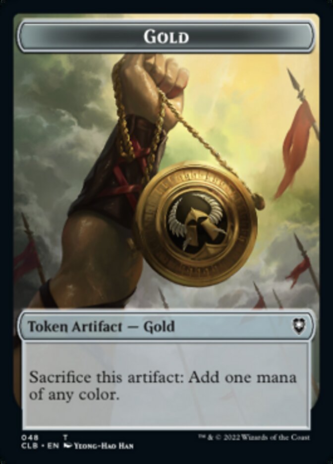 Gold // Dragon Double-sided Token [Commander Legends: Battle for Baldur's Gate Tokens] | Gamer Loot