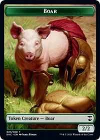 Boar // Spirit Double-sided Token [Kaldheim Commander Tokens] | Gamer Loot