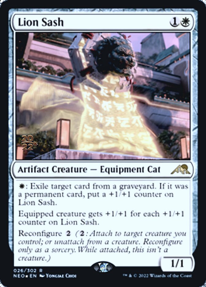 Lion Sash [Kamigawa: Neon Dynasty Prerelease Promos] | Gamer Loot