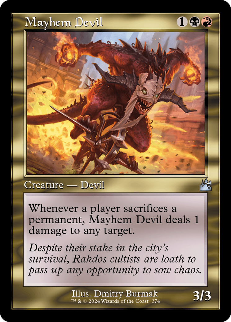Mayhem Devil (Retro Frame) [Ravnica Remastered] | Gamer Loot