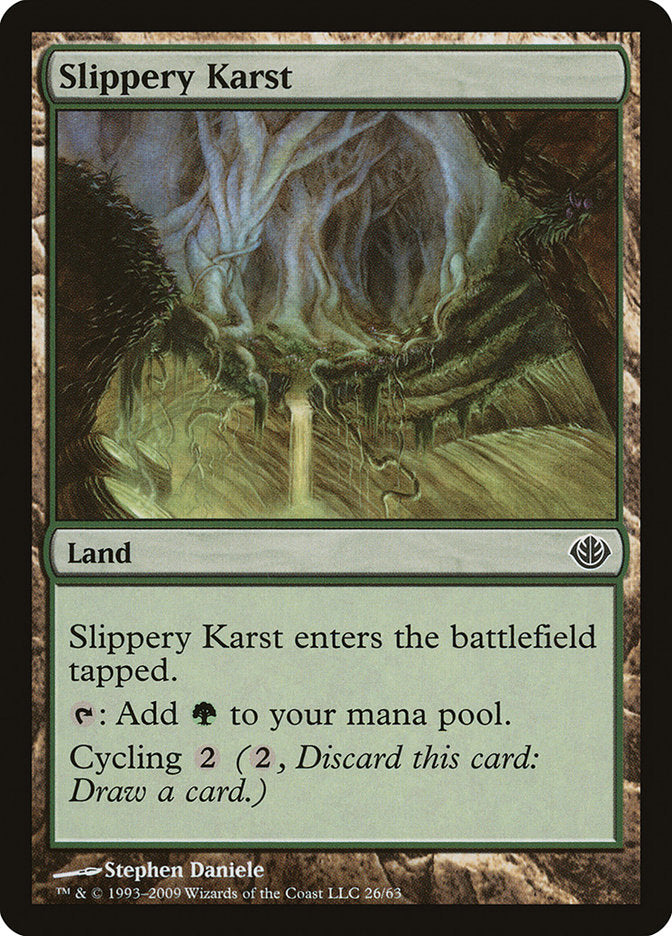 Slippery Karst [Duel Decks: Garruk vs. Liliana] | Gamer Loot