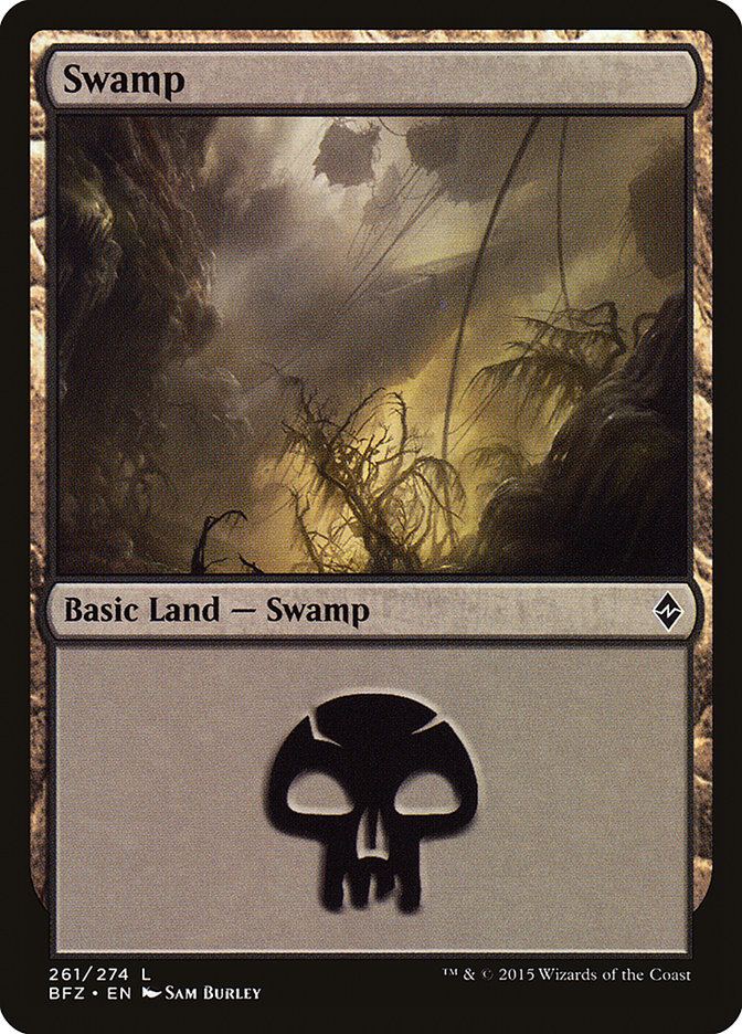 Swamp (261a) [Battle for Zendikar] | Gamer Loot