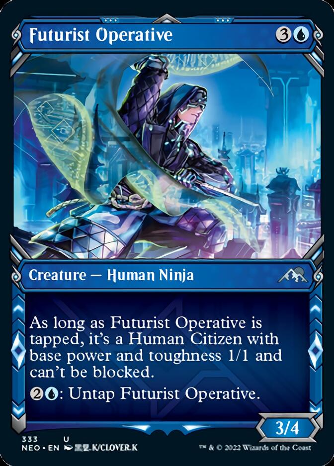 Futurist Operative (Showcase Ninja) [Kamigawa: Neon Dynasty] | Gamer Loot