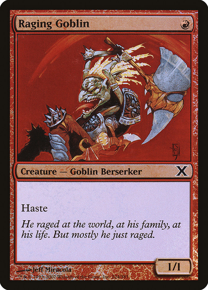 Raging Goblin (Premium Foil) [Tenth Edition] | Gamer Loot