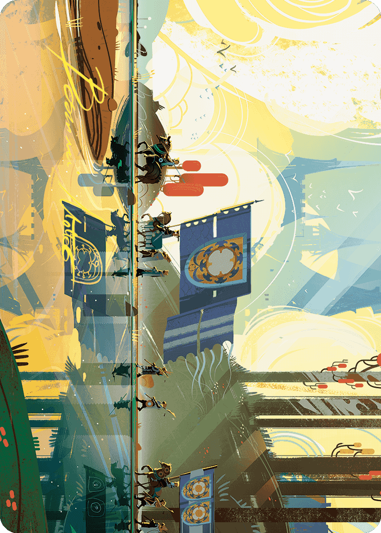 Knightly Valor Art Card (Gold-Stamped Signature) [Wilds of Eldraine Art Series] | Gamer Loot